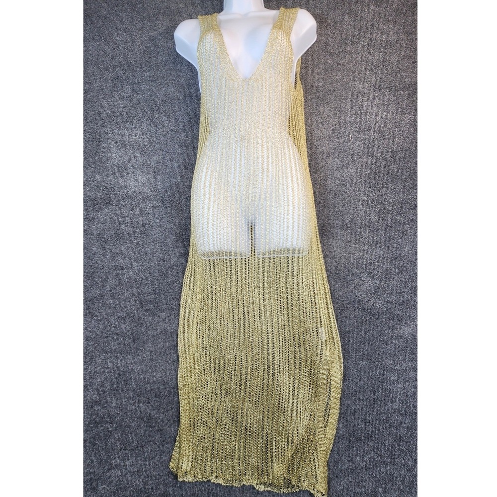 SEEENSE Women Boho Coastal Resort Beach Crochet Knit Cover Up Maxi S/M